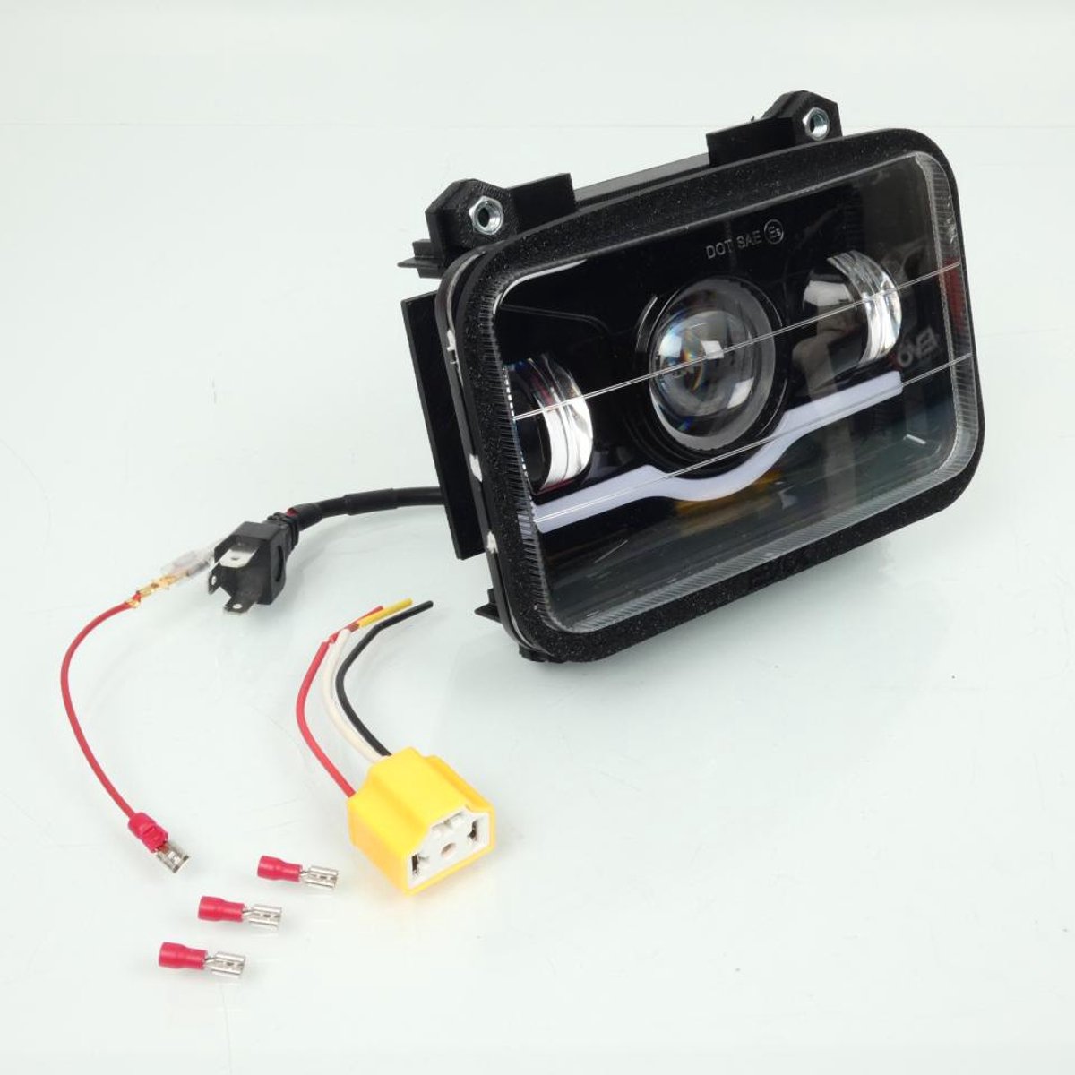 Optique avant EVOK Iron Led 12V pour auto Piaggio 50 Ape 1969 à 1975 Neuf