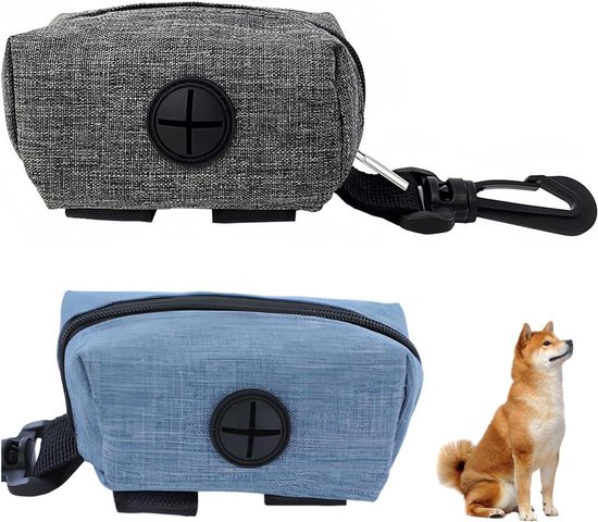BUILT PET NightSafe Poepzakhouder & traktatiedispenser, clips om te leiden voor het uitlaten van de hond, handsfree duo-draagtas met 2 compartimenten voor afvalzakken en beloningen, te bevestigen aan BUILT PET NightSafe Poepzakhouder & traktatiedispenser, clips om te leiden voor het uitlaten van de hond, handsfree duo-draagtas met 2 compartimenten voor afvalzakken en beloningen, te bevestigen aan