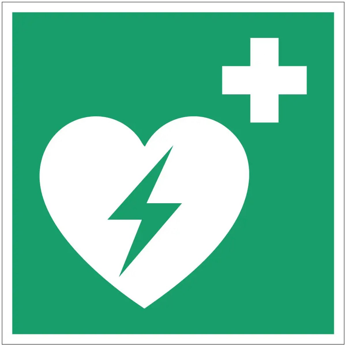 AED sticker - E010 | 30 x 30 cm