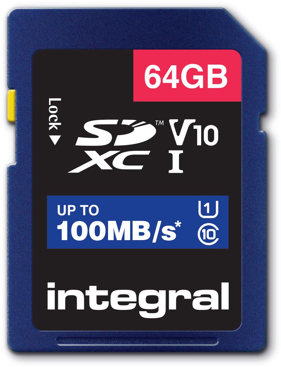 Geheugenkaart Integral SDXC V10 64GB
