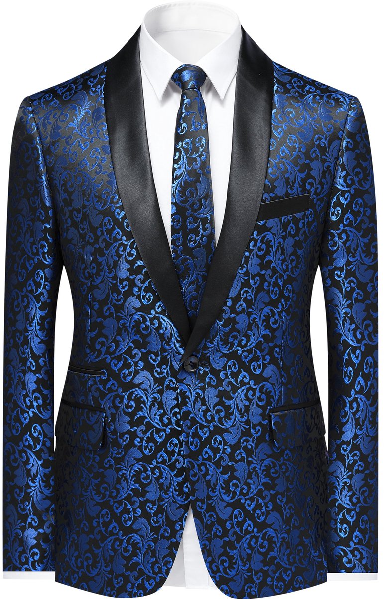 ALLTHEMEN Modieus Heren Colbert - Vierknoopsmouwen Pak - XL