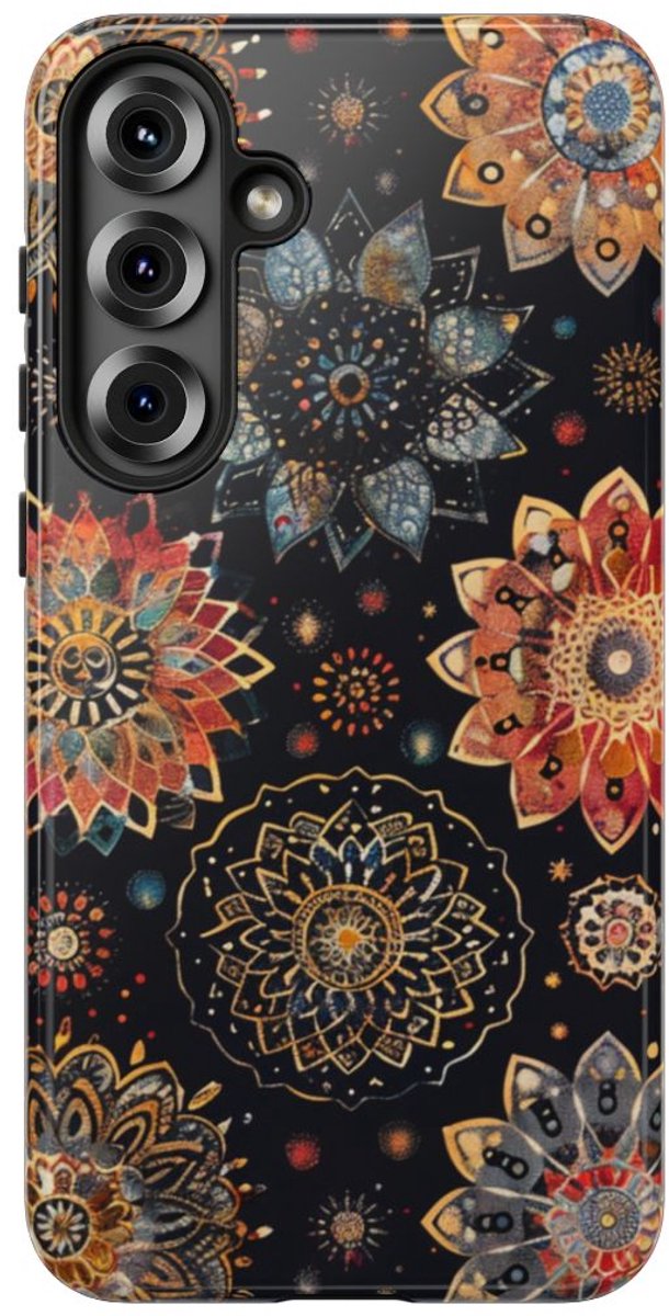 Kleurrijk Mandala Patroon – Telefoonhoesje Geschikt voor Samsung Galaxy S25 Plus