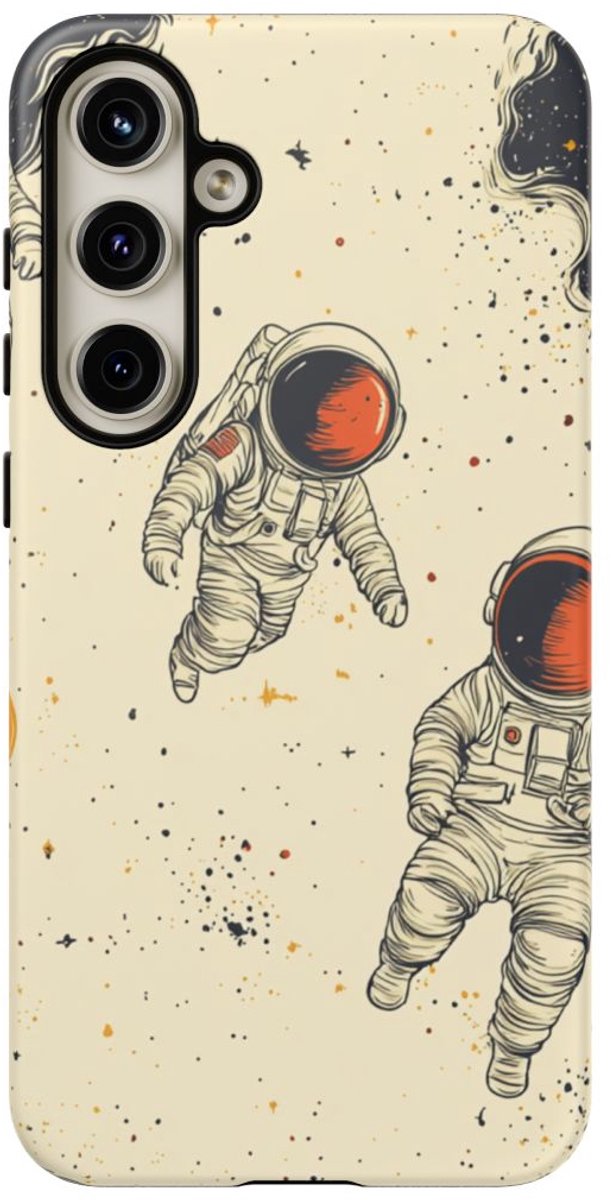 Astronauten in de Ruimte Patroon – Telefoonhoesje Geschikt voor Galaxy S24 Plus