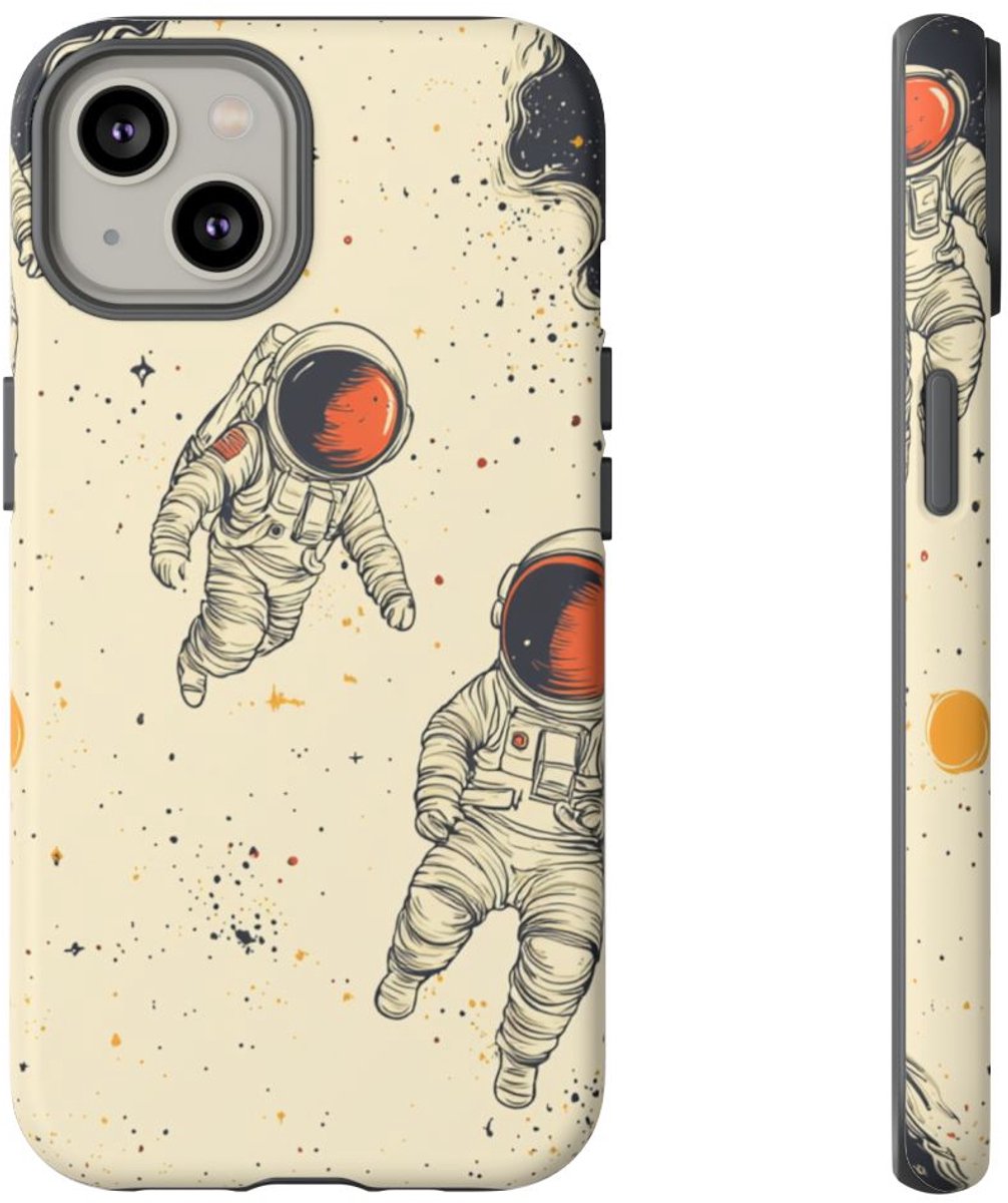 Astronauten in de Ruimte Patroon – Telefoonhoesje Geschikt voor iPhone 14