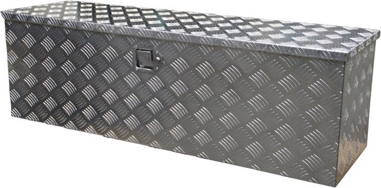 Coffre à outils en aluminium 1230x380x380mm avec serrure de coffre - Coffre à timon - Coffre à timon - Coffre à outils - Remorque à timon - Novio