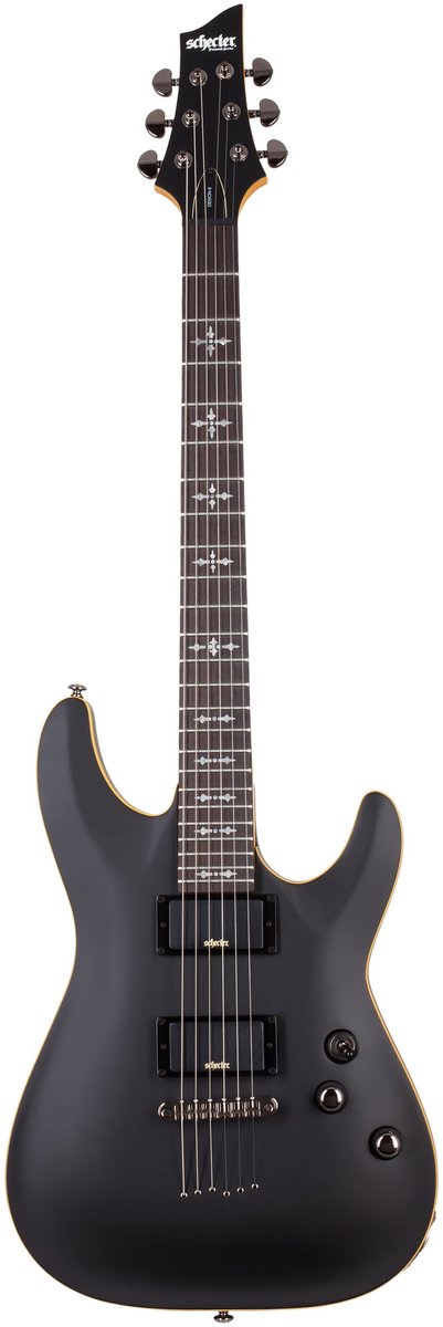 Schecter Demon-6 Aged Black Satin - ST-Style elektrische gitaar