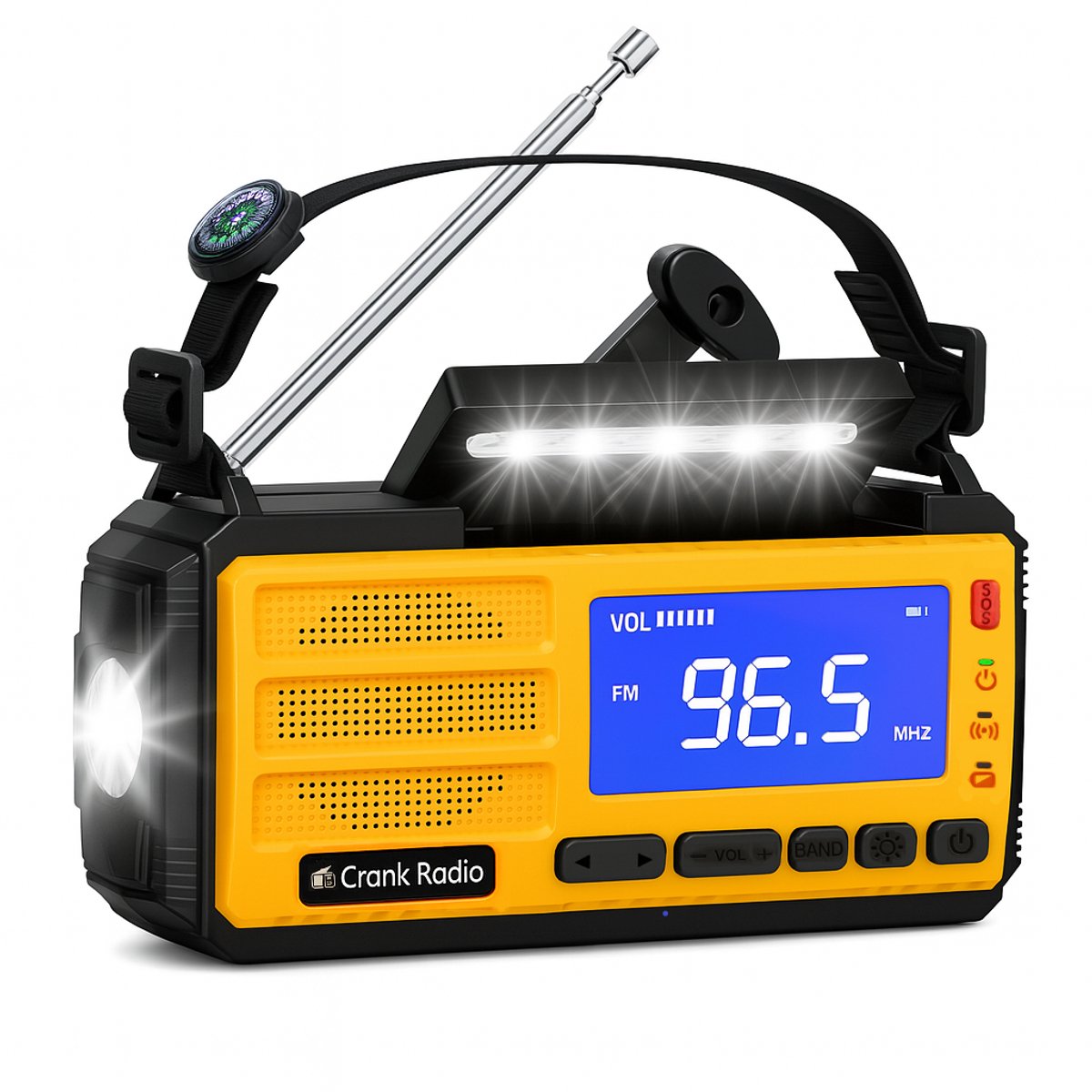 Dicadore - Noodradio Solar Opwindbaar - Oorlog - De luxe - Overlevingspakket - Survival Kit - Zaklamp op Batterijen - Powerbank Zonneenergie