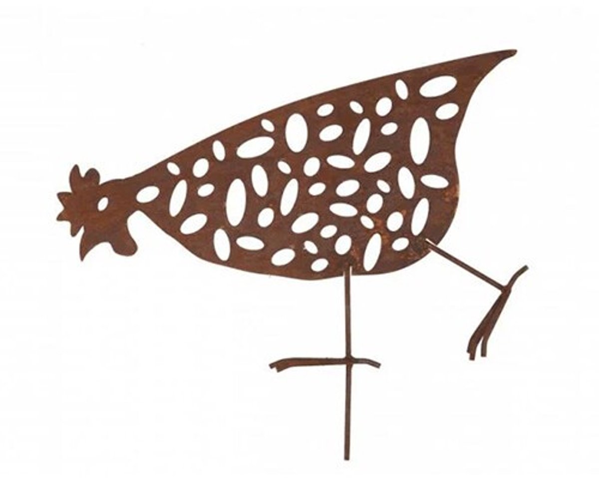 Badeko | Tuinbeeld Haan staand | Cortenstaal look | 40x55cm