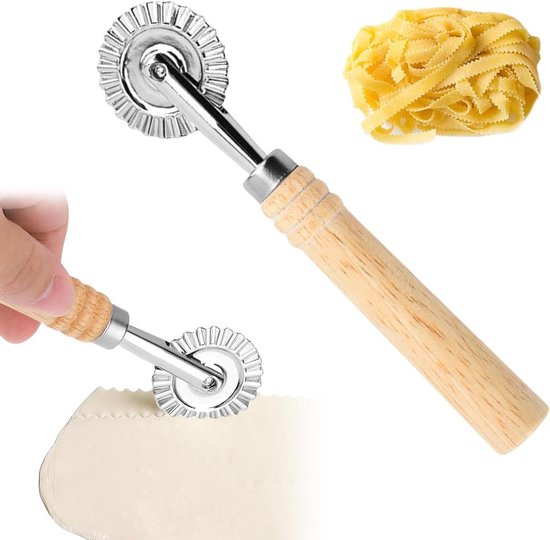 Deegsnijder met 5 wielen, deegsnijder met 5 wielen van roestvrij staal, deegscheider van roestvrij staal, verstelbare pizzarol, 5 wielen, pizzasnijder met handvat voor de keuken