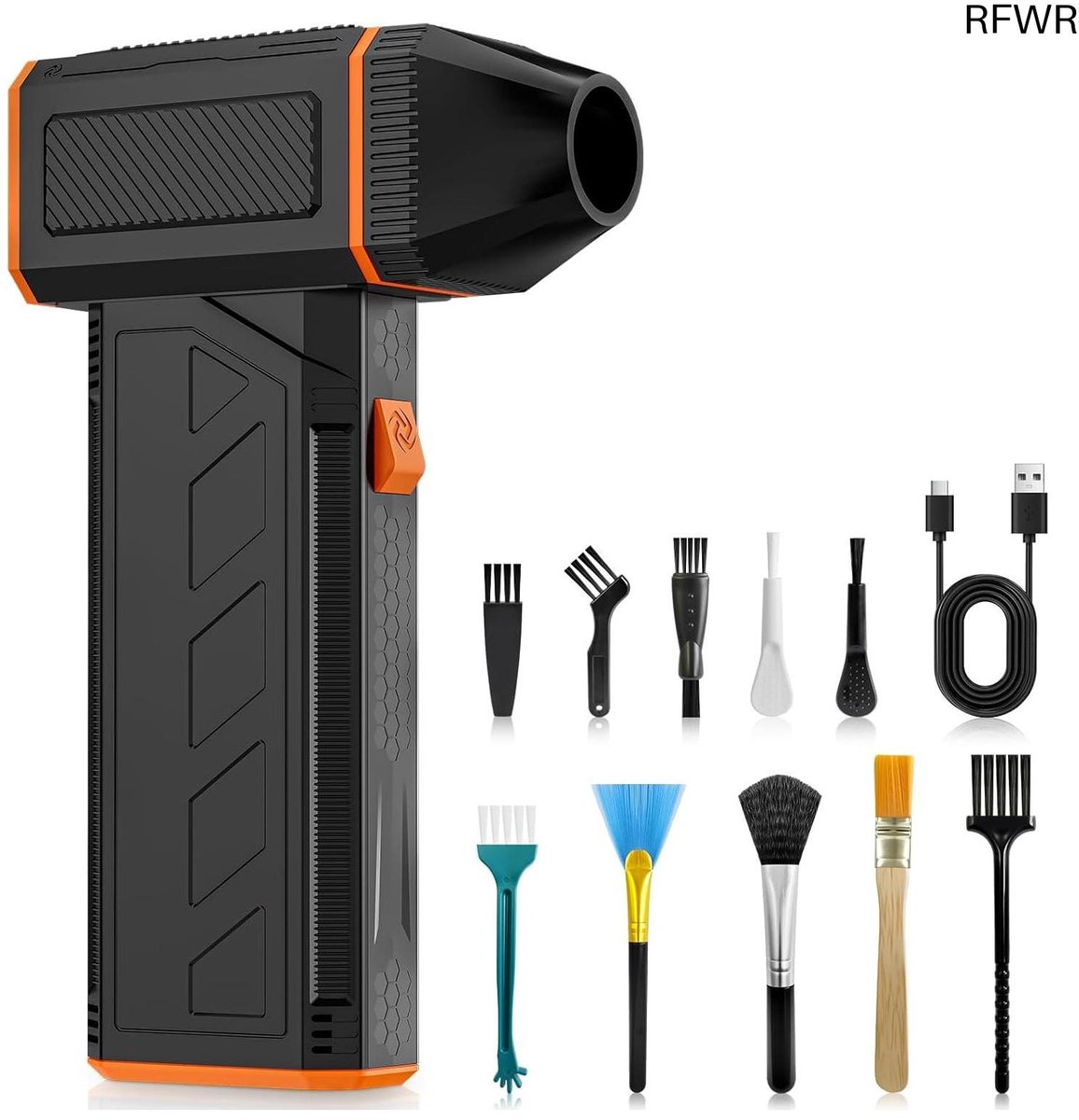 RFWR® Draadloze Elektrische Stoffenblazer met 150.000 omw/min - Krachtige PC Reinigingsset voor Huis en Tuin