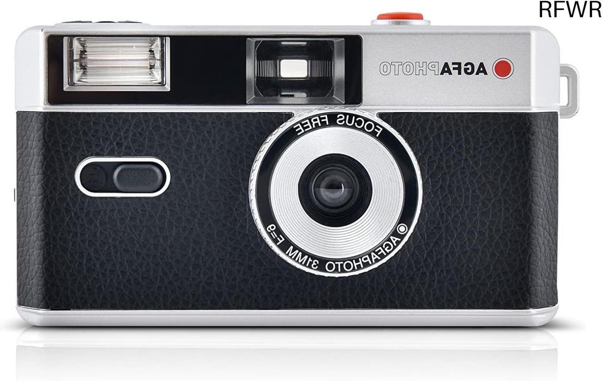 RFWR® Analoge 35mm Fotocamera met Flitser - Zwart