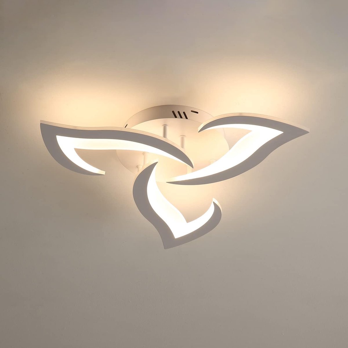 LED-plafondlamp, 36W 3060LM moderne plafondlamp, diameter 58cm acryl LED-plafondlamp 3 lampen voor woonkamer, slaapkamer en keuken