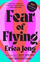 Boekomslag: "Fear of Flying" door Erica Jong, 50e jubileumeditie, met tekst "Smart, bold, bracing and, importantly, extremely funny."