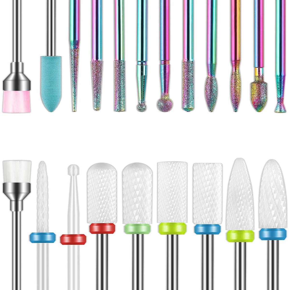 Goedkoopste Nagelboren set - 19 stuks - professioneel voor manicure en pedicure