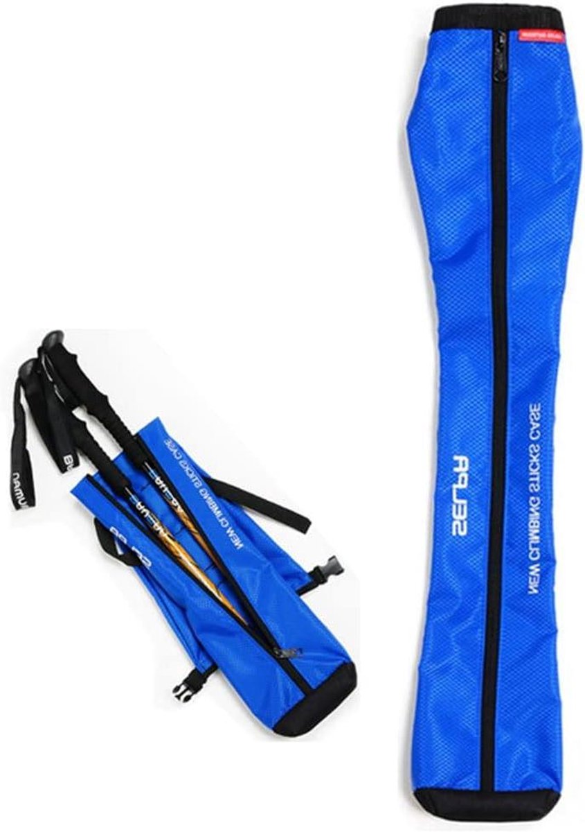 Tas voor wandelstokken - draagtas voor trekkingstokken - waterdichte opbergtas voor wandelstokken - met ritssluiting - blauw - ideaal voor wandeltochten & hiking