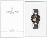 EOLIA Women's Watch Black Dial Milanese Steel Bracelet Grey