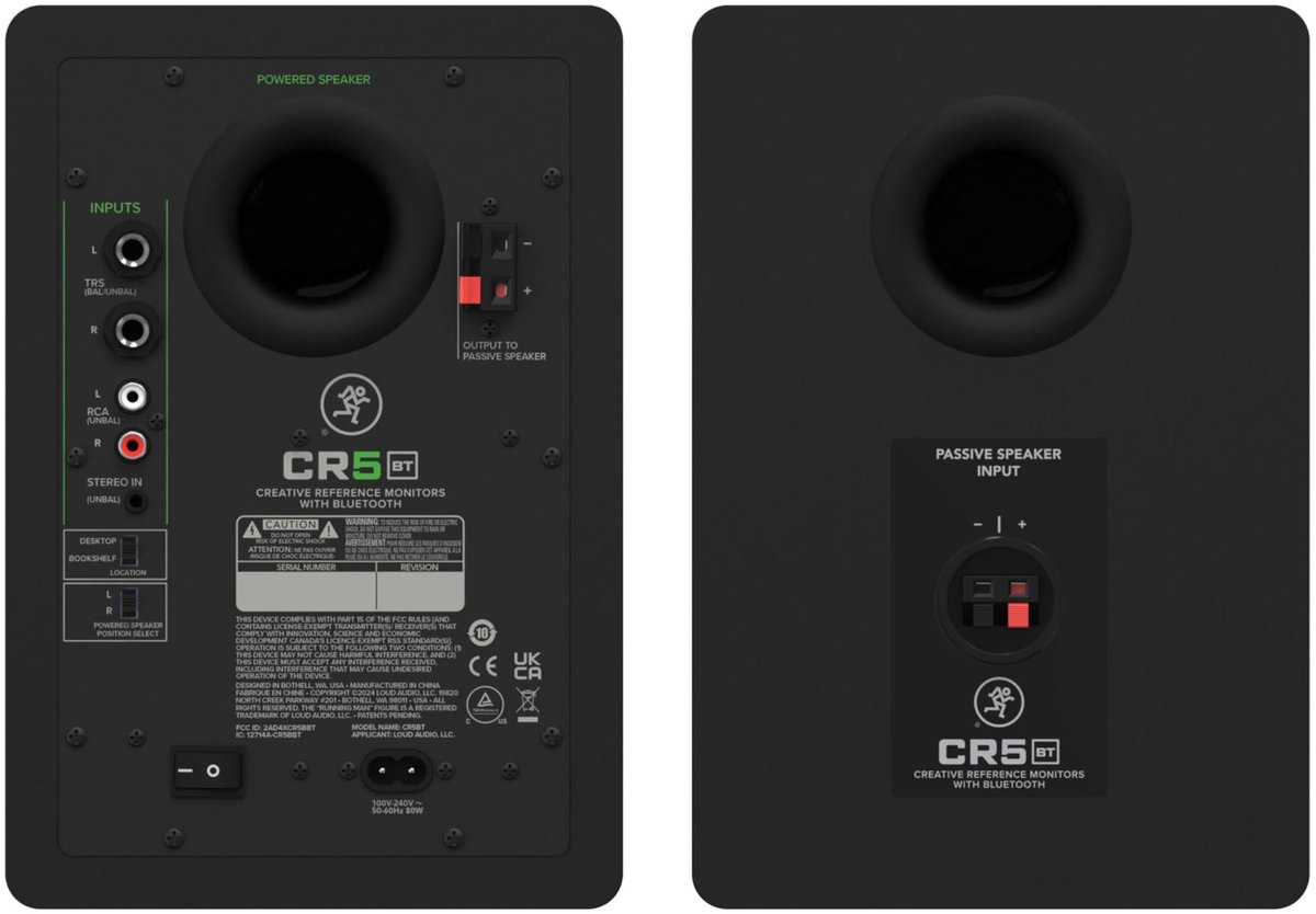 Mackie CR5BT Zwart (per paar)