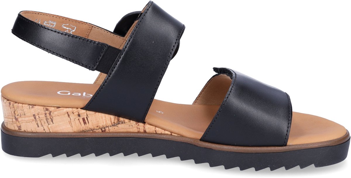 Gabor 752 Sandalen - Met Sleehak - Dames - Zwart - Maat 43