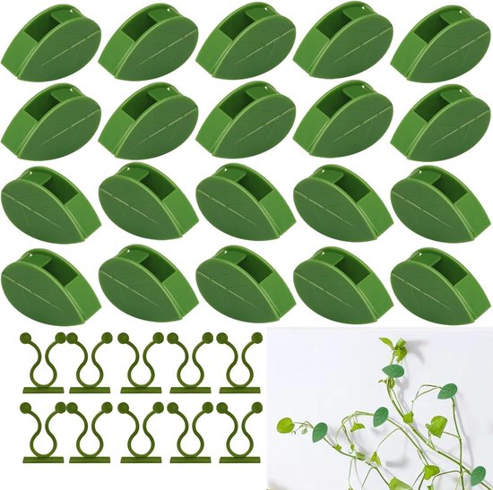 100 Stuks Plantensteunclips, Zelfklevende Plantenclips, Muurclips Voor Klimtuinplanten Zelfklevende Haak Voor Klimplanten Kabelbevestiging Of Voor