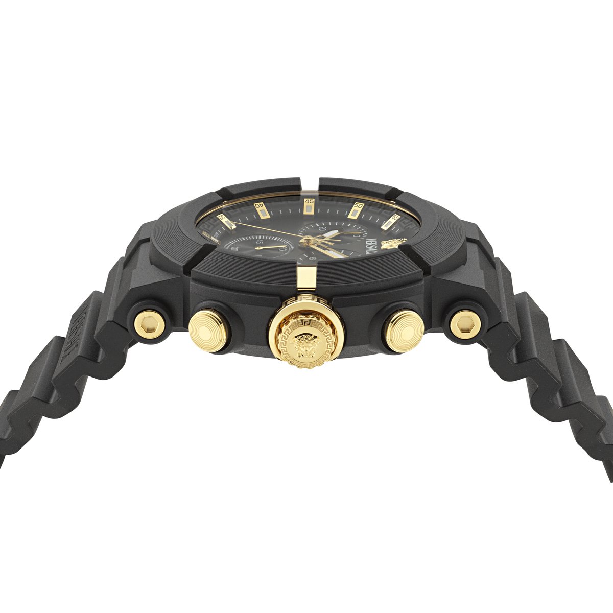 Versace Real Active Chr VE0L00125 Horloge - Kunststof - Zwart - Ø 45 mm