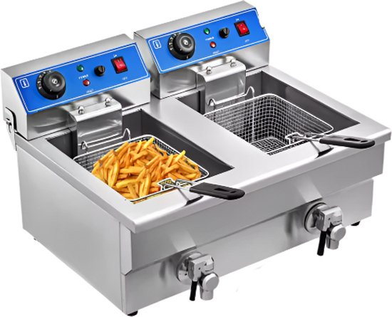 Nieuwe Commerciële Restaurant Apparatuur Multifunctionele 2-Tank Gas Friteuse Vo Nieuwe Commerciële Restaurant Apparatuur Multifunctionele 2-Tank Gas Friteuse Vo