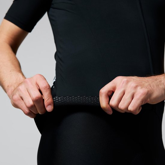 Maillot de cyclisme intermédiaire Acelera | Maillot de cyclisme à manches courtes pour homme | Maillot de cyclisme | Vêtements de cyclisme | Noir | Taille L