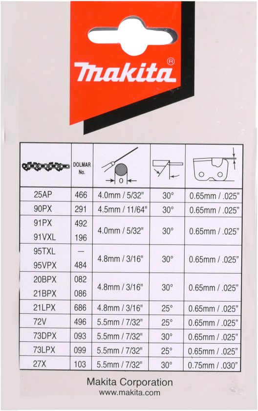 Makita Zaagketting 400mm DUC407A 191H03-4 van Makita — afbeelding 2