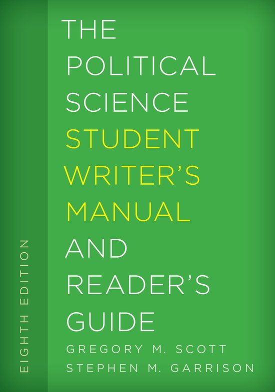 Political Science Writing Political Science Student Writer's Manual and Reader's Guide ...