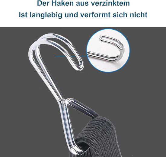 4 stuks spanrubber met haken, extra sterke brede rubberen spanners, expanderspanbanden met haken, verstelbare bagagespanner, brede rubberen spanner met haken voor steekwagen, fiets, autotransporter 4 stuks spanrubber met haken, extra sterke brede rubberen spanners, expanderspanbanden met haken, verstelbare bagagespanner, brede rubberen spanner met haken voor steekwagen, fiets, autotransporter
