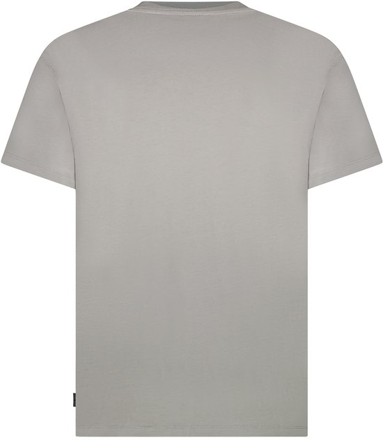 Grijze t-shirt met korte mouwen, achterkant.
