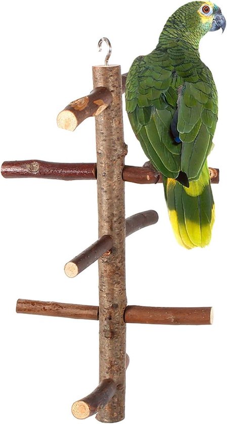 Foto: Allecto plus vogels zitstokken kooi stand speelgoed opknoping houten takken klimmen trappen 77 karakters