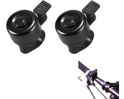 Fietslamp Set - 2 Stuks - 22 mm - Fietsbellen - Fietsbel - Fietsbel Geschikt - Universeel - Simpele Montage - Waterdicht - Zwart - Bycicle Bell - Racefiets Bel - Mountainbike Bel - Fietsbel Kinderen - Fiets Accessoires - Fiets Onderdelen