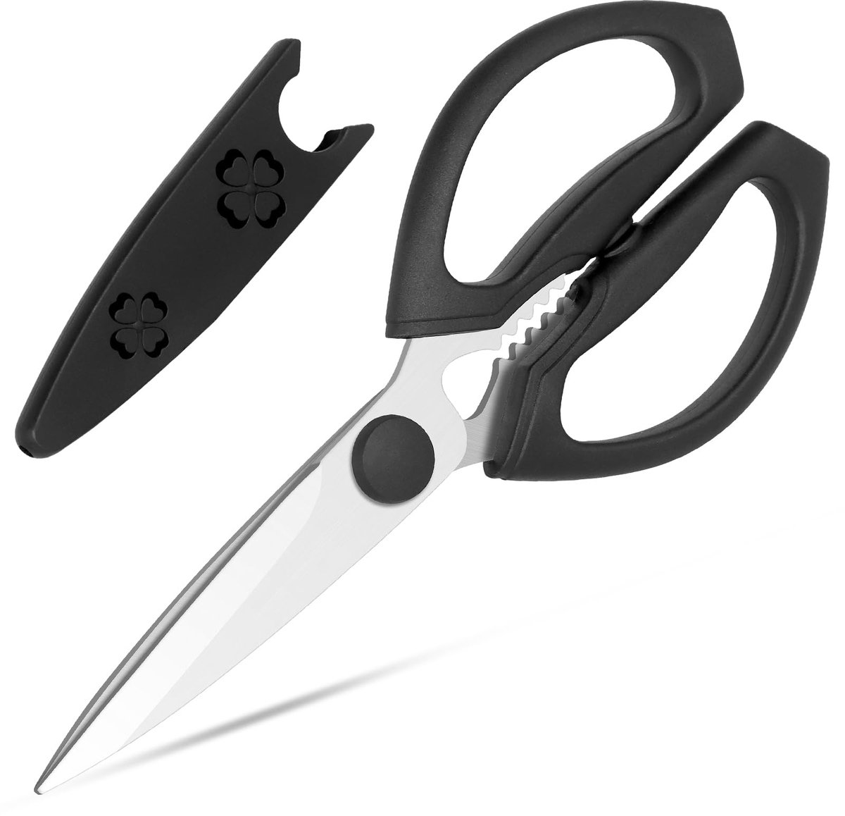 Ibenzoa® Heavy Duty Multifunctionele Keukenschaar met Scherpe Roestvrijstalen Messen en Ergonomisch Handvat