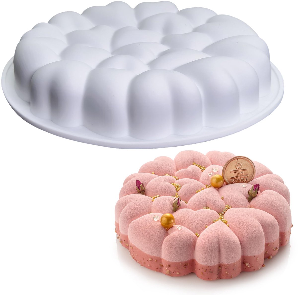 Ibenzoa® Culinaire Siliconen Taartvorm voor Veelzijdig Bakplezier - 20 cm Rond