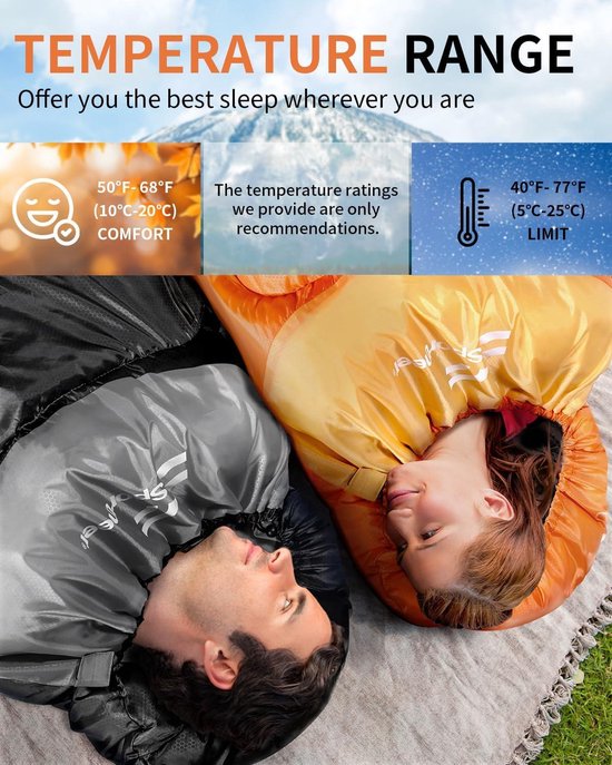 Famanu - Lichtgewicht kinderslaapzak voor koud weer - 220×80cm, 3-4 seizoenen, compact en warm — afbeelding 2