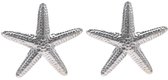 Oorbellen Zeester – Edelstaal – 3cm – Zilverkleurig