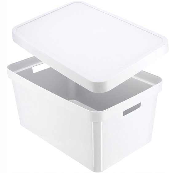 Boîte de rangement avec couvercle Curver Infinity 45L blanc