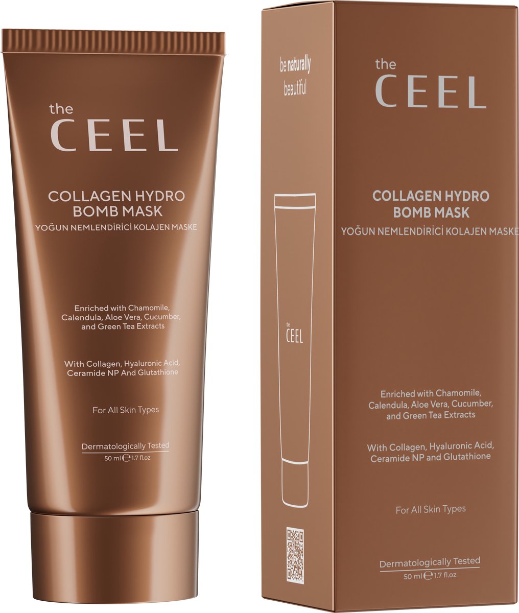The CEEL Collagen hydro bomb mask - Collageen peel-off gezichtsmasker - Afpelpaar collageen masker - Hydraterend & poriënreinigend 50 ml