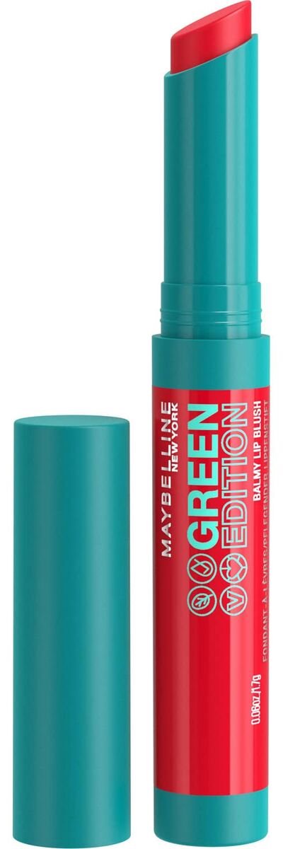 Maybelline Green Edition - Balmy Lip Blush - 004 Flare - Rood - Lippenbalsem - VEGAN - 1,7 g