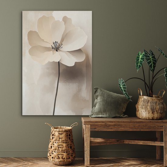 Panneau mural acoustique 70x100 cm - Peinture en Feutre Bloem - Beige - Peinture - Ombre - Panneaux acoustiques - Décoration murale insonorisante - Isolation phonique salon - Décoration murale panneaux sonores