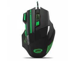Esperanza Bedrade Optische Muis Voor Pc, Laptop En Gaming 7D Usb Wolf Zwart