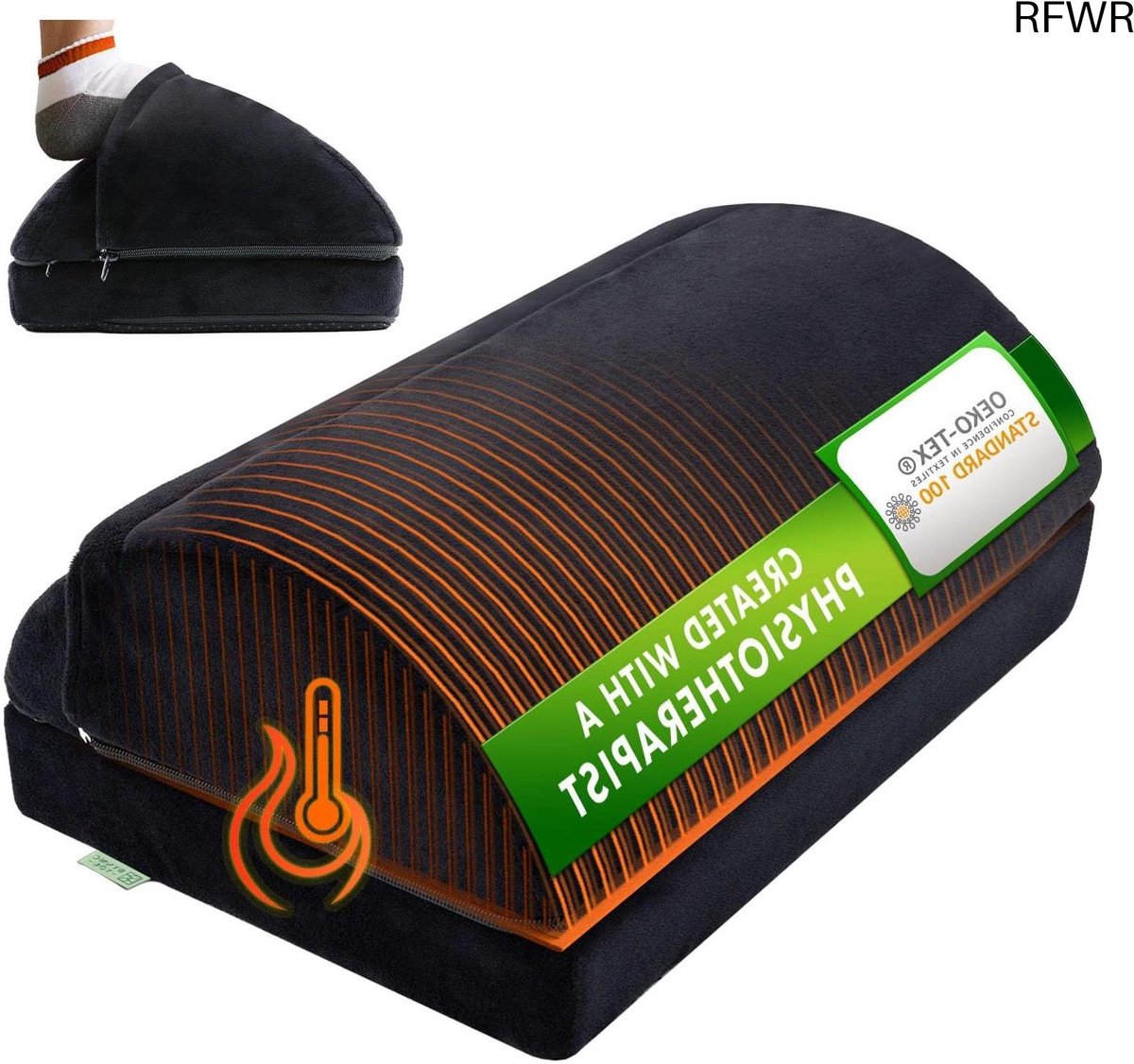 RFWR® Ergonomische voetsteun voor bureau met voetenvak, ultiem comfort en betere houding