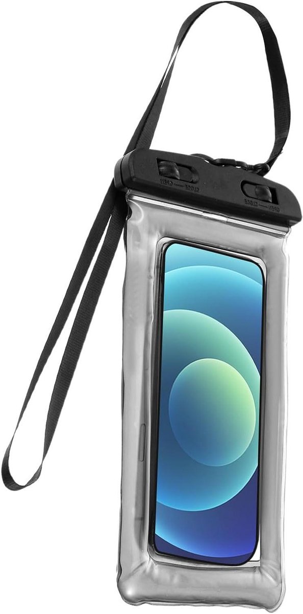 Allecto Plus - Waterdichte Telefoon Pouch voor Strandvakantie - 2 Stuks - Mobiele Telefoon Dry Bag Case - Dubbele Ruimte - Lanyard - Drijvend