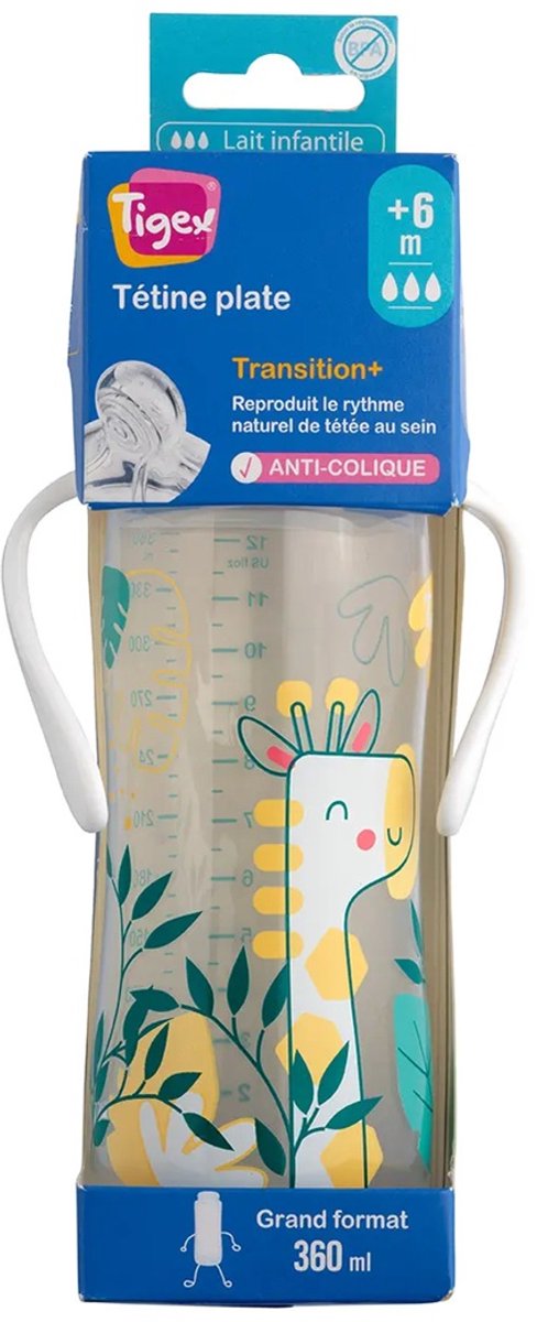 Tigex - TRANSITION 360ml - fles met handvatten - +6m - 360 ml van Merkloos — afbeelding 2