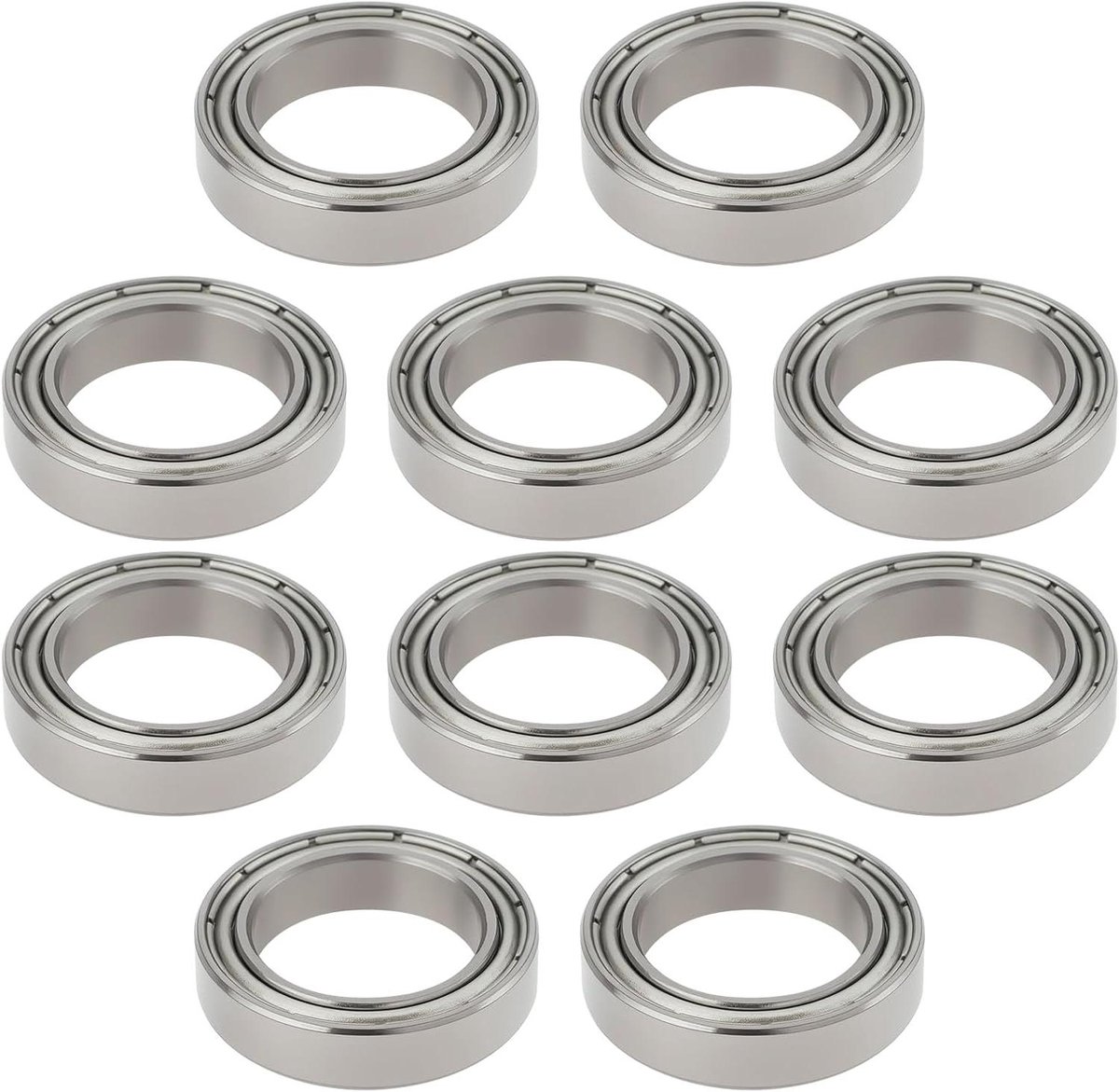 Allecto Plus - Staal Kogellagers 12x18x4mm - 10 Stuks, Dubbel Metaal Afgeschermd, 6701ZZ, Voor Skateboards en Machines