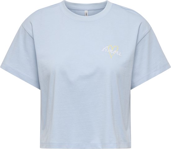 ONLY - ONLANNBEL S/S BOXY CROP TEE JRS Dames Top