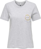 ONLY - ONLPOLLY LIFE REG S/S POCKET TOP BOX JRS -Dames - T-shirts