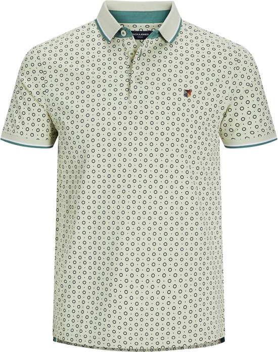Jack & Jones Poloshirt Jprpaulos Play Aop Blu. Ss Polo 12154548 Green Tint Mannen Maat - S