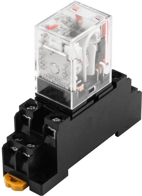 Uxcell AC24V Spule 8-poliges DPDT-Relais für elektromagnetische Leistung mit Sockelbasis