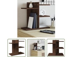 vidaXL Houten Bureau Organizer - Bureau Organizer - Bureau organiser 42x21,5x42 cm bewerkt hout bruin eikenkleurig - Bureaublad Organisatie - Opbergvakken - Kantoor Artikelen
